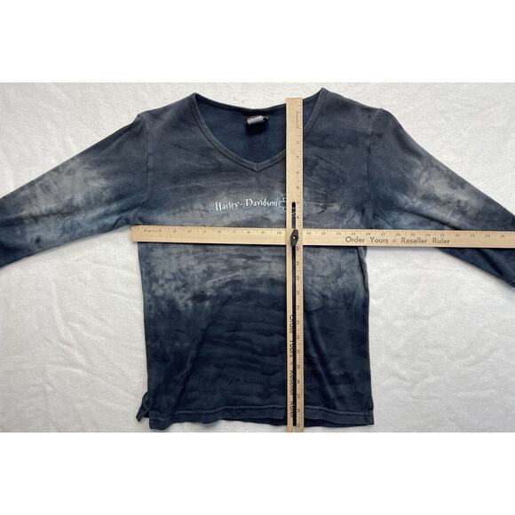 HARLEY-DAVIDSON Women's Medium 3/4 Sleeve Tie Dye V-Neck Shirt, Fond Du Lac WI - Picture 4 of 6